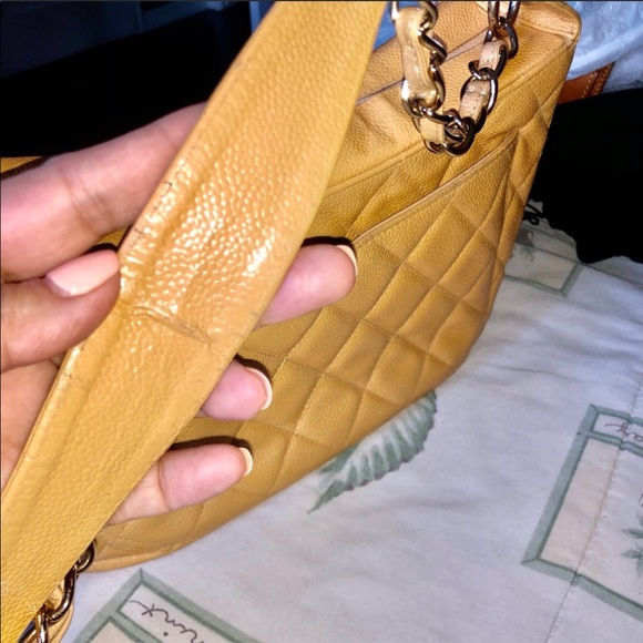 Tan beige Classic Chanel Timeless shoulder bag - Picture 12 of 16